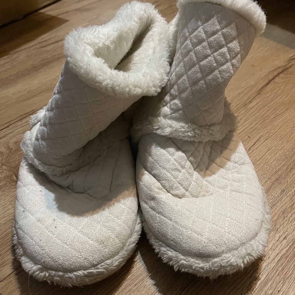 white slippers